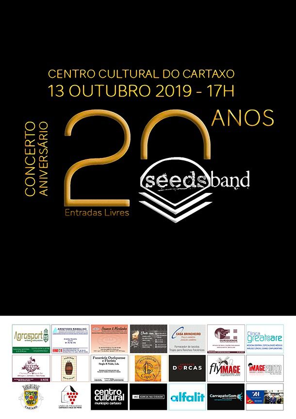 Seedsband comemora 20 anos com concerto no Centro Cultural do Cartaxo