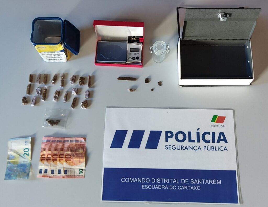 Três detidos por tráfico de estupefacientes no Cartaxo