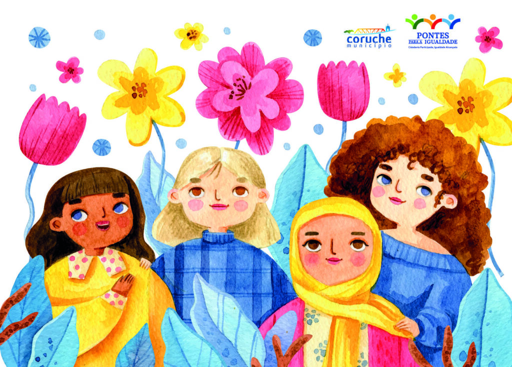 Coruche promove cordão humano em formato de coração no Dia da Mulher