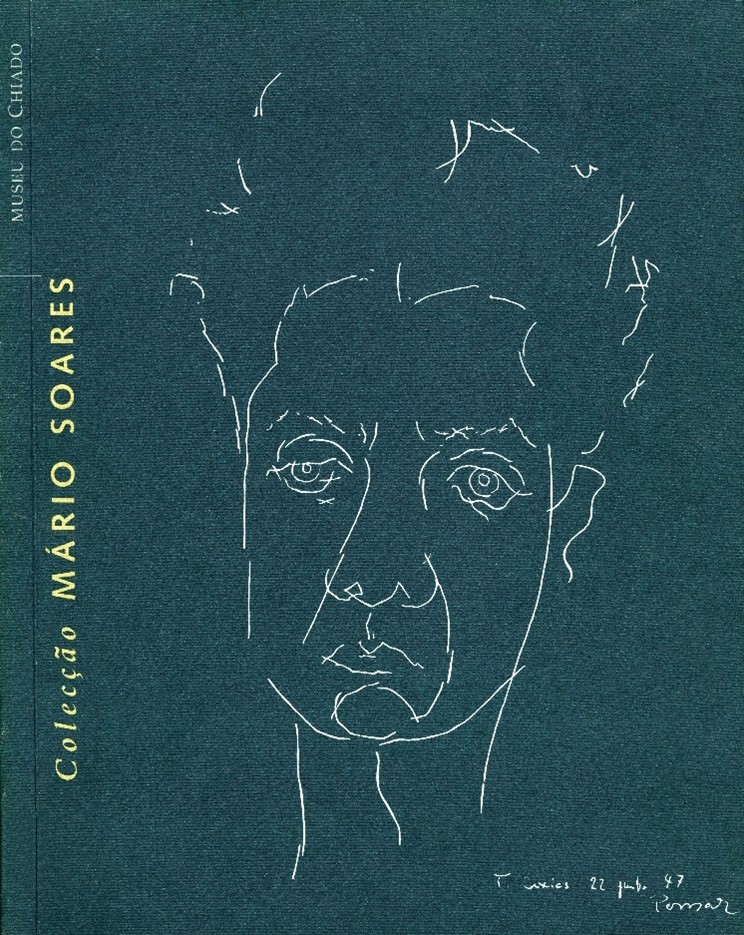 Capa do catálogo da exposição alusiva à coleção Mário Soares, Museu do Chiado, desenho de Mário Soares, na Prisão de Caxias, 1947
